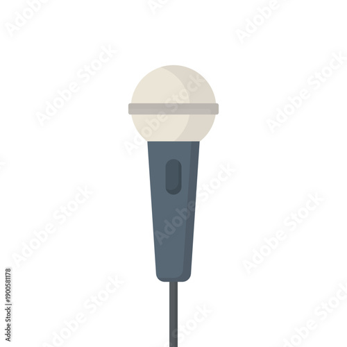 Microphone vector illustration on a white background
