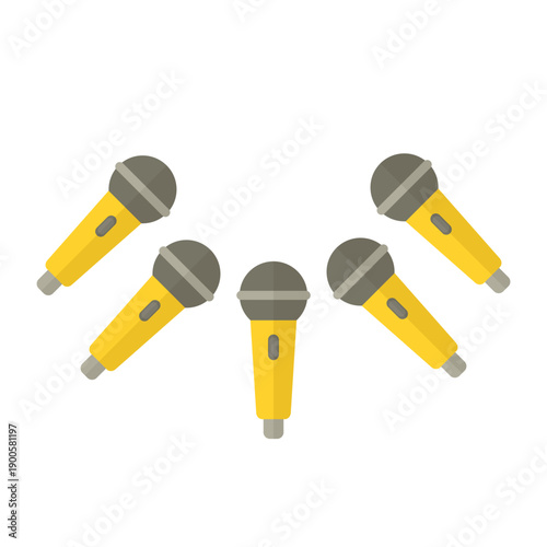 Microphone vector illustration on a white background