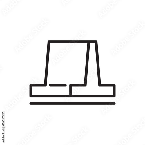 Retaining wall icon. Soil stabilization and civil engineering, representing concrete gravity walls, landscape terracing, subterranean structural support, and erosion control infrastructure systems.