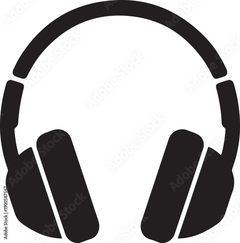 A pair of black headphones with large ear cushions and a padded headband.