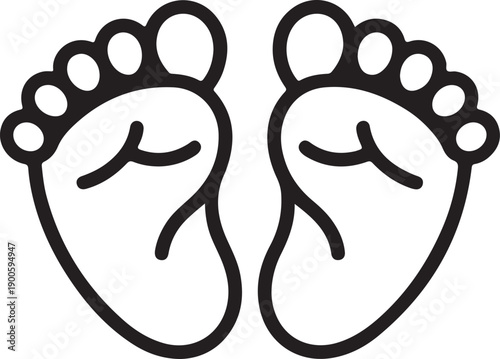 A pair of baby feet with distinct toes and creases, symbolizing new life and innocence