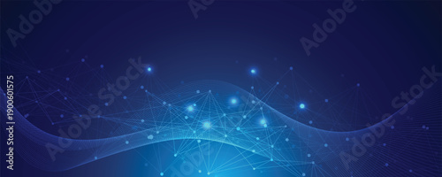 Futuristic abstract tech background featuring circuit patterns blue background. Cyber security internet and networking concept. technology vector