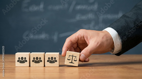 Employment labor law concept justice business hand