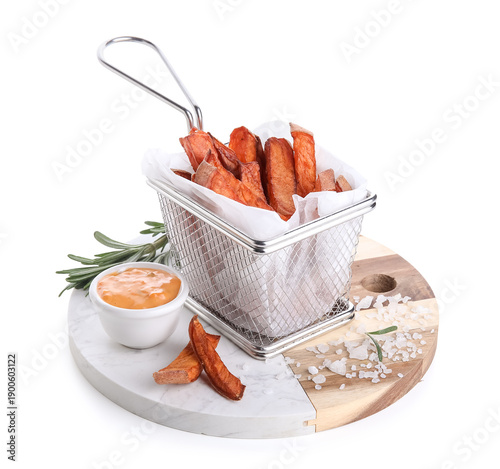 Deep fryer basket with tast...