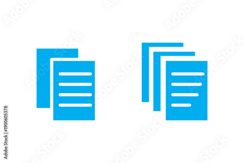 Paper documents icons. Linear File icons.