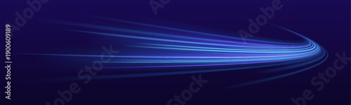 Electric turquoise speed lane with radiant particle streaks, flowing neon curves and dynamic acceleration vector
