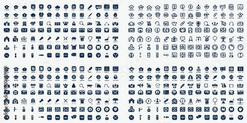 Dense arrangement of various typographical symbols in a grid pattern