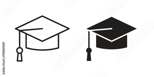 Graduation cap icon vector design. Vector elements for infographic web