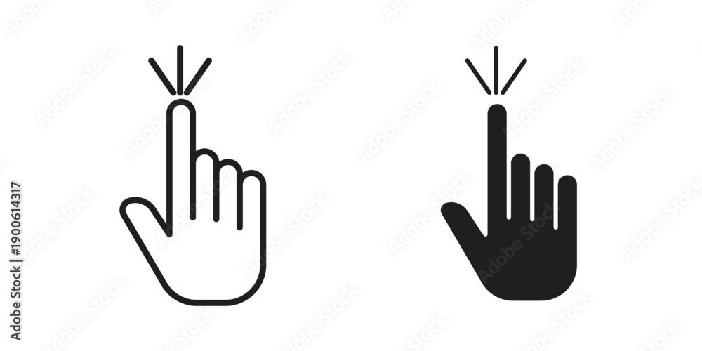 Fototapeta premium Hand click icon vector design. Vector elements for infographic web