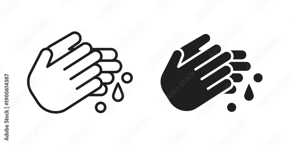Obraz premium Handwashing icon vector design. Vector elements for infographic web