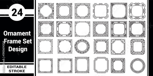 Collection of 24 Intricate Ornamental Frame Designs for Decorative and Elegant Projects