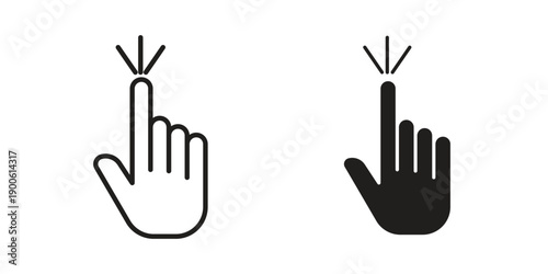 Hand click icon vector design. Vector elements for infographic web