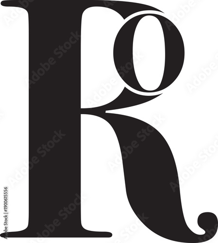 RO letter modern logo design