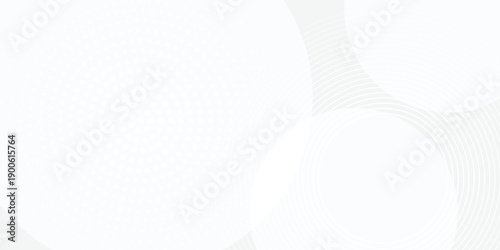 Abstract geometric white background overlapping layers on bright space with line effect decoration. Circle style concept modern graphic design element for banner, eps10.