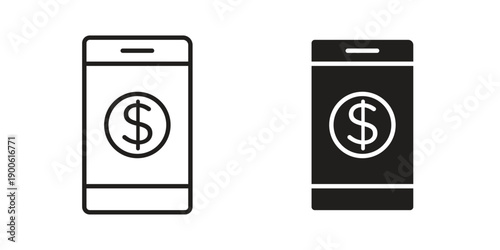 Mobile banking icon vector design. Vector elements for infographic web