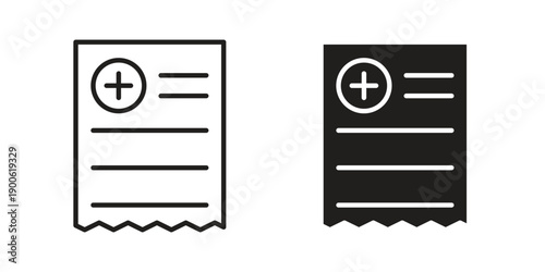 Prescription icon vector design. Vector elements for infographic web