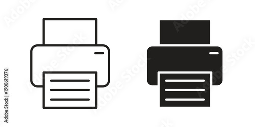 Printer icon vector design. Vector elements for infographic web