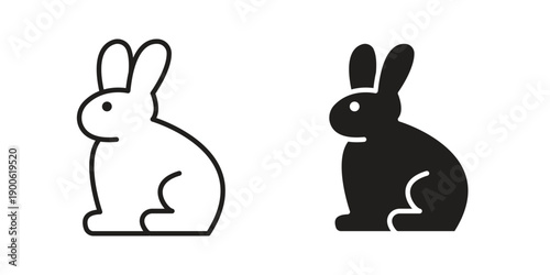 Rabbit icon vector design. Vector elements for infographic web
