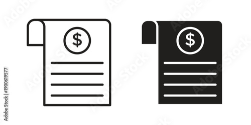Receipt icon vector design. Vector elements for infographic web