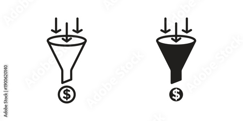 Sales funnel icon vector design. Vector elements for infographic web