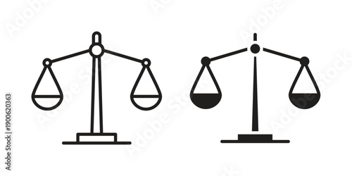 Scales of justice icon vector design. Vector elements for infographic web