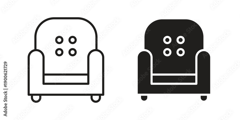 Obraz premium Sofa icon vector design. Vector elements for infographic web