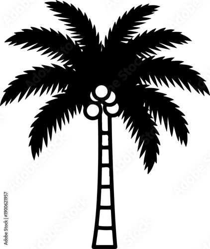 Palmetto Tree silhouette vector illustration