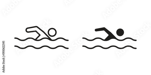 Swimming icon vector design. Vector elements for infographic web