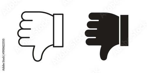 Thumbs down icon vector design. Vector elements for infographic web