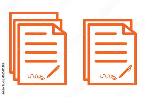 Agreement icon logotype graphic design web element isolated on white