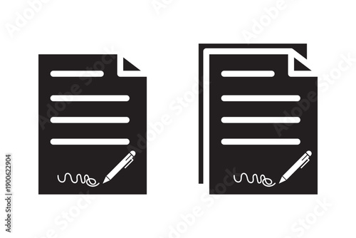 Agreement icon logotype graphic design web element isolated on white