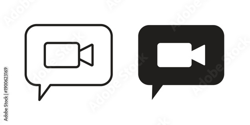 Video chat icon vector design. Vector elements for infographic web