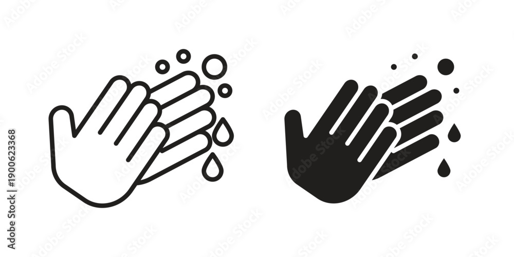 Obraz premium Wash hands icon vector design. Vector elements for infographic web