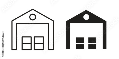 Warehouse icon vector design. Vector elements for infographic web
