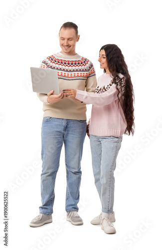 Young couple in warm sweate...