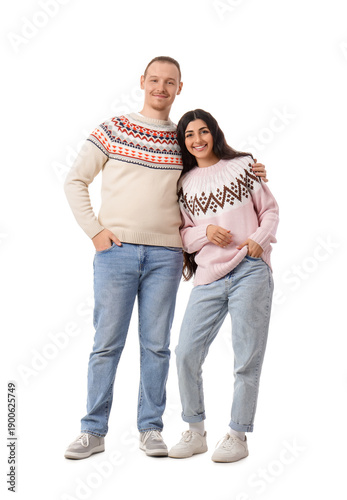 Young couple in warm sweate...