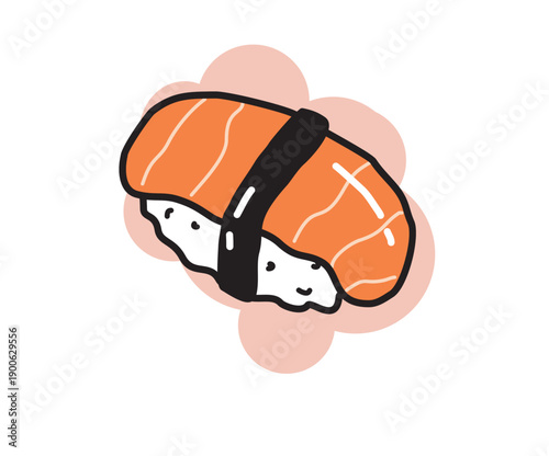 Sushi Hand Drawn Sake