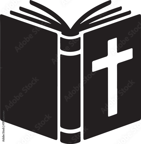 Bible Icon isolated on background. Modern flat pictogram, business, marketing, internet concept