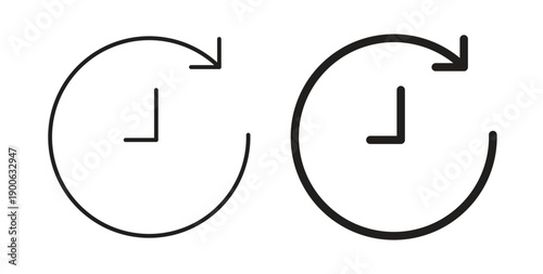 History icons. Vector linear icon isolated on white background.