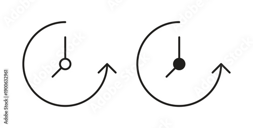 History icons. Vector linear icon isolated on white background.