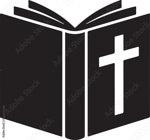 Bible Icon isolated on background. Modern flat pictogram, business, marketing, internet concept