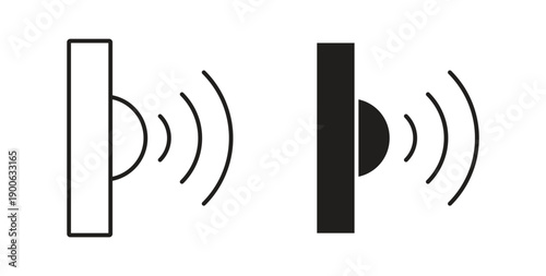 Infrared icons. Vector linear icon isolated on white background.