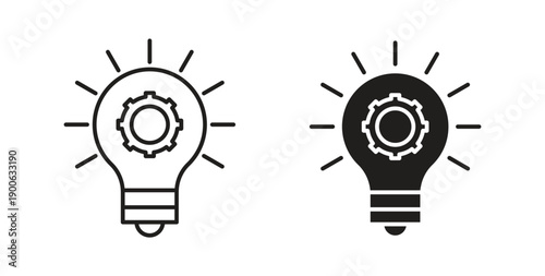 Innovation icons. Vector linear icon isolated on white background.