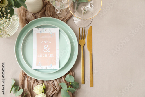 Beautiful table setting wit...