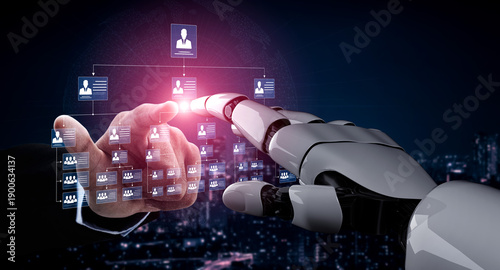 Quadro su tela AI supports org chart creation by organizing structure, team, and corporate role