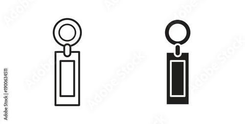 Key chain icons. Vector linear icon isolated on white background.