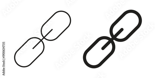 Link icons. Vector linear icon isolated on white background.