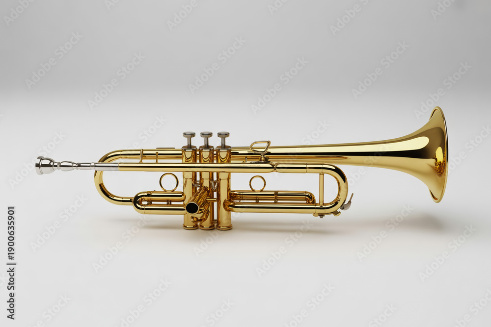 Fototapeta premium trumpet isolated on white