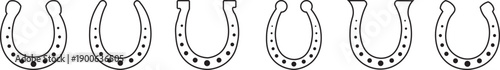 Horseshoe icon. Good luck and fortune symbols. Equestrian and horse graphic design. Horseshoe icon set. horseshoe Vector Design Icon Style. Horseshoe icon set. Luck symbol. Vector