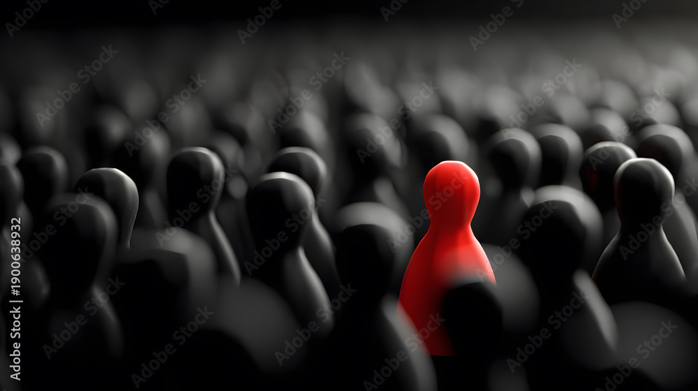 Obraz premium Standing Out in the Crowd Individuality and Uniqueness